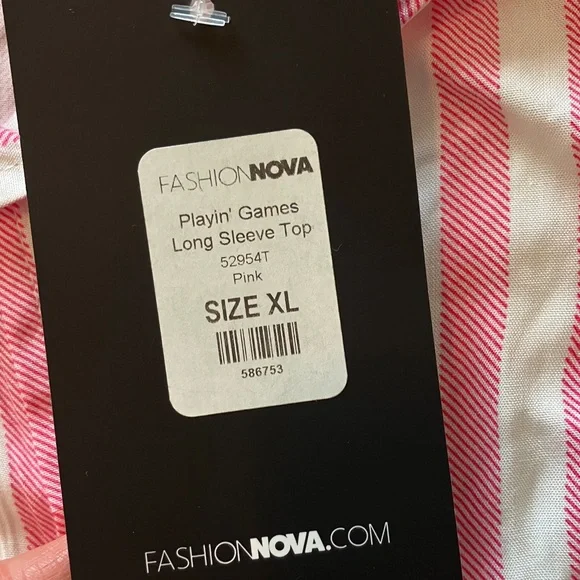 Fashion Nova "Playing Games" Long Sleeve Button-Down - Picture 8 of 10